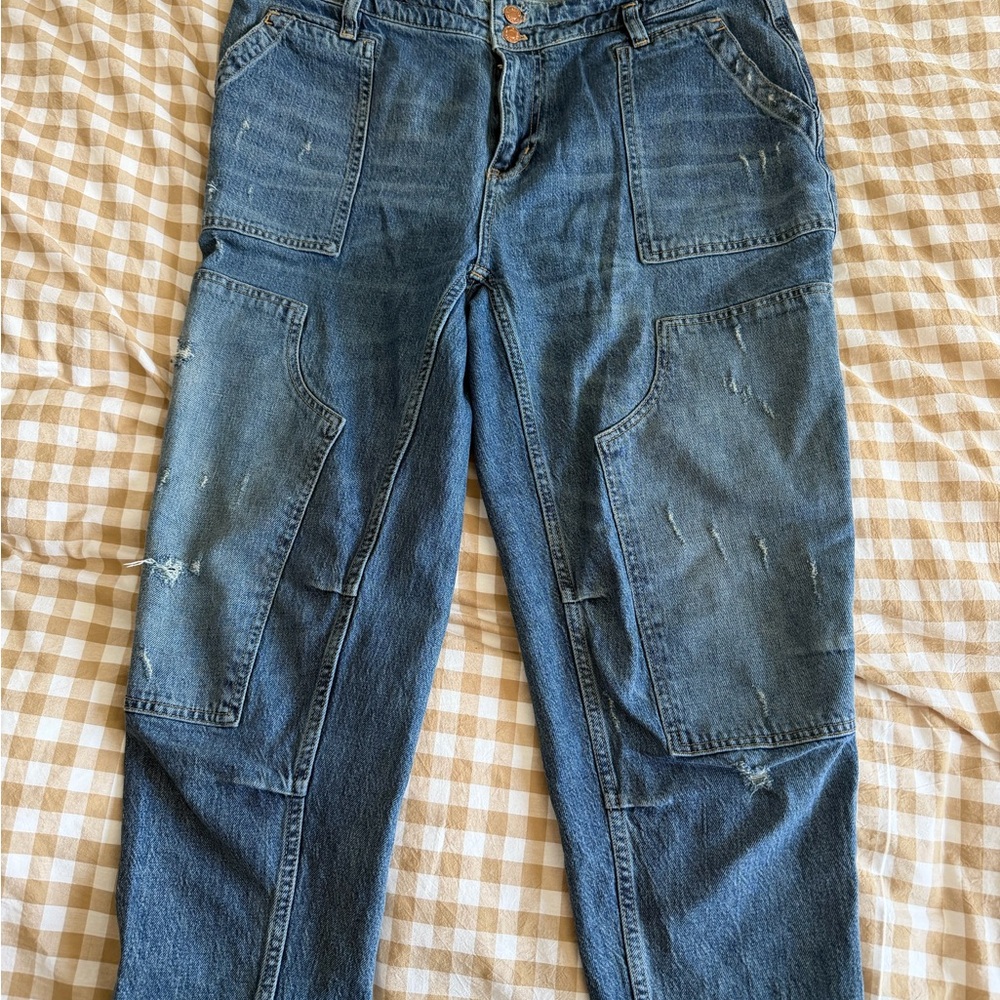 Distressed Carpenter Style Pilcro Jeans